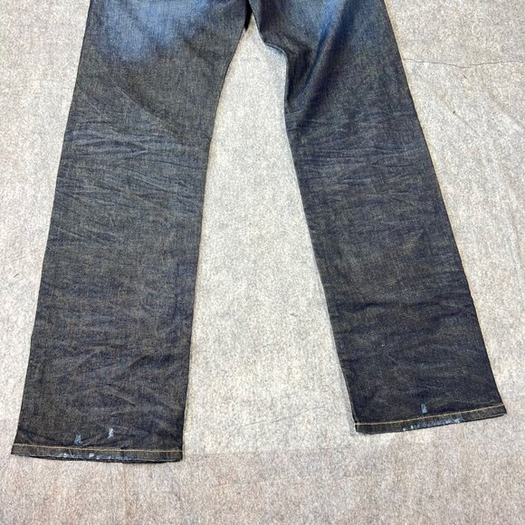 Buffalo David Bitton Travis-X Relaxed Fit Jeans Mens 32x34 Dark Wash Straight De - Picture 14 of 16